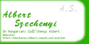 albert szechenyi business card